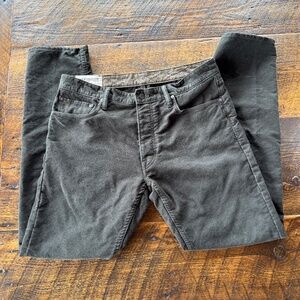 Men's Ralph Lauren Polo Varick Slim Straight Jeans Pants 36 x 30 Brown Moleskin